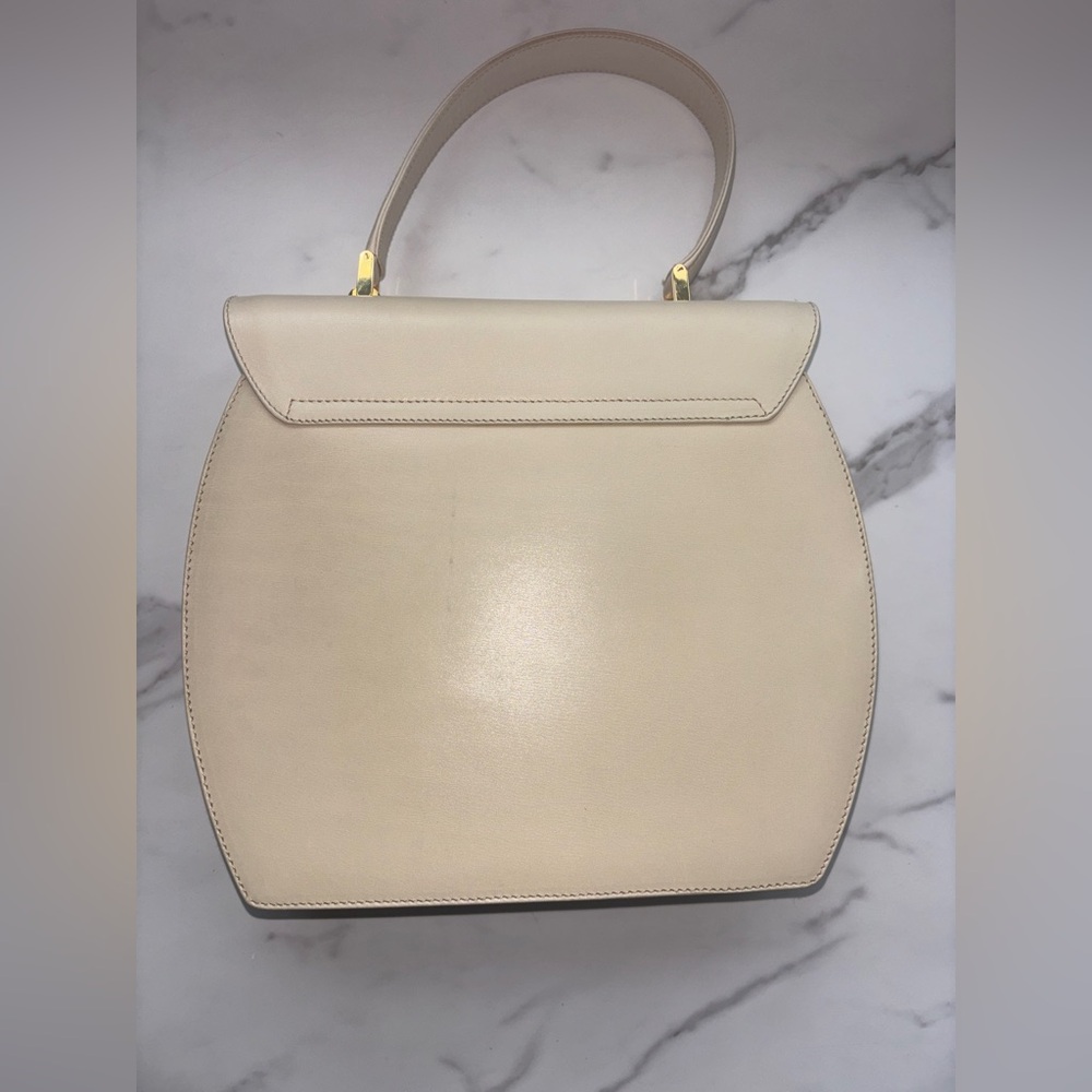 Tiffany & Co. T Lock Top Handle Ivory Leather purse - Picture 3 of 7